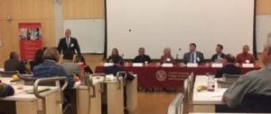 Panelists speak at USDA Fall Forum on Land Tenure & the Next Generation of Agriculture at Cornell University (photo courtesy of Julia Freegood, American Farmland Trust)